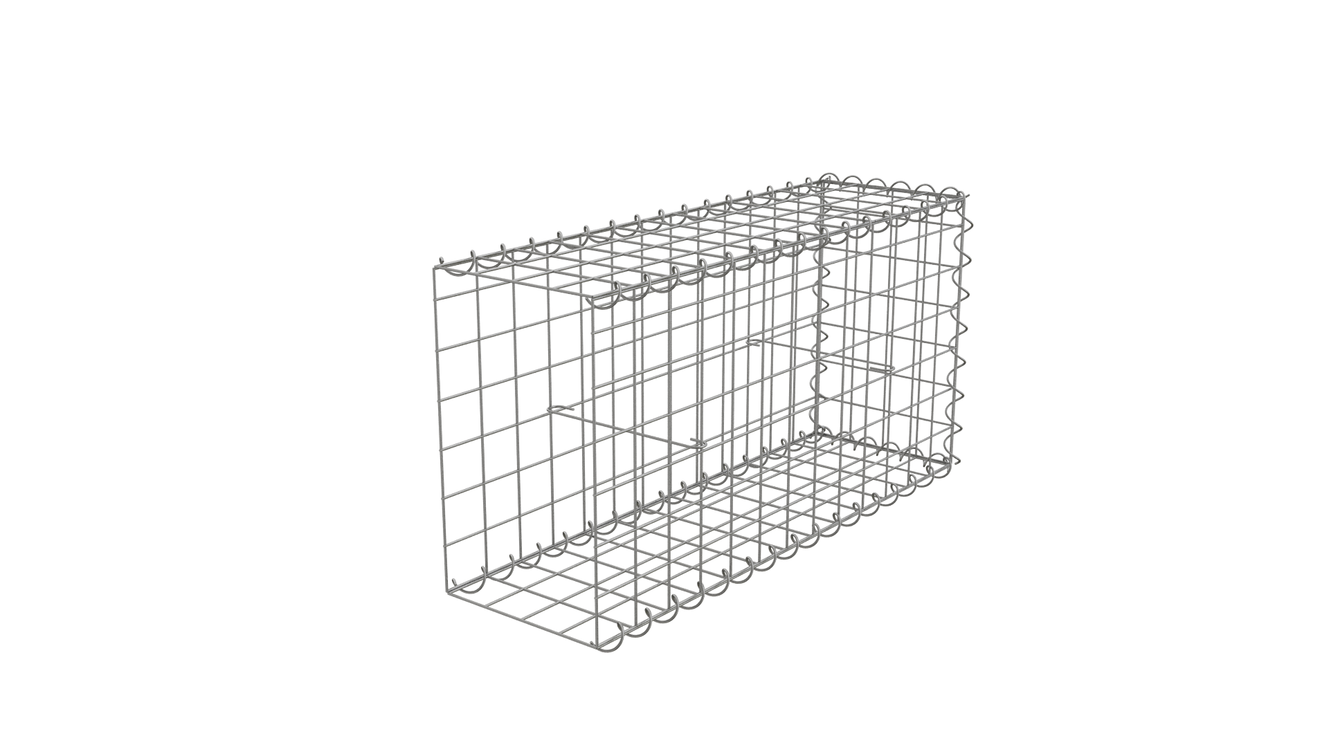 Gabion Kit 1m X0.5x0.3- 75x75 Mesh - Extension Kit 